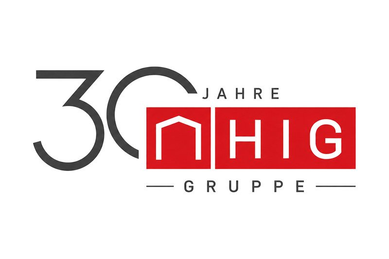 Konzeptidee: 30-Jahre-Marke der HIG-Gruppe, positiv auf Weiß